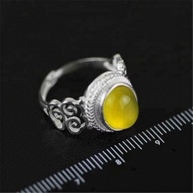 Original-Silver-Natural-Chalcedony-gem-stone-ring (5)